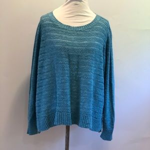 Eileen Fisher linen cotton knit pullover XL